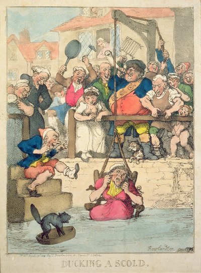 Ducking a Scold, 1812 by Thomas Rowlandson